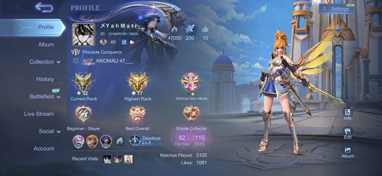 Account screenshot