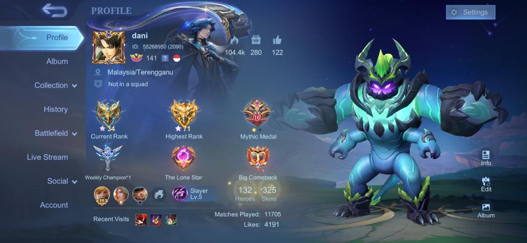 Account screenshot