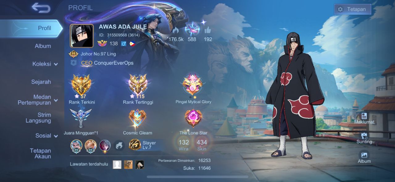 Account screenshot